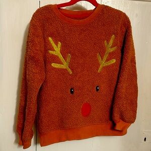 Mini Boden Cozy Reindeer Sweatshirt